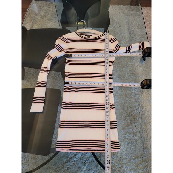 Forever 21 Sweater Dress Women's Large Multicolor Striped Long Sleeve Knit - Picture 11 of 11